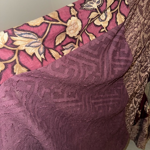 Bohemian Donna Jessica Merlot Patchwork Maxi Tank Dress Size 2 - Picture 9 of 14